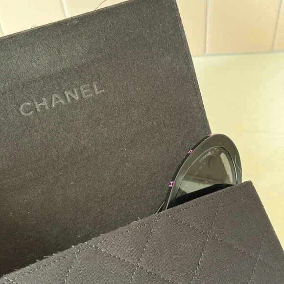 CHANEL Black and Pink Sunglasses - Picture 12 of 12